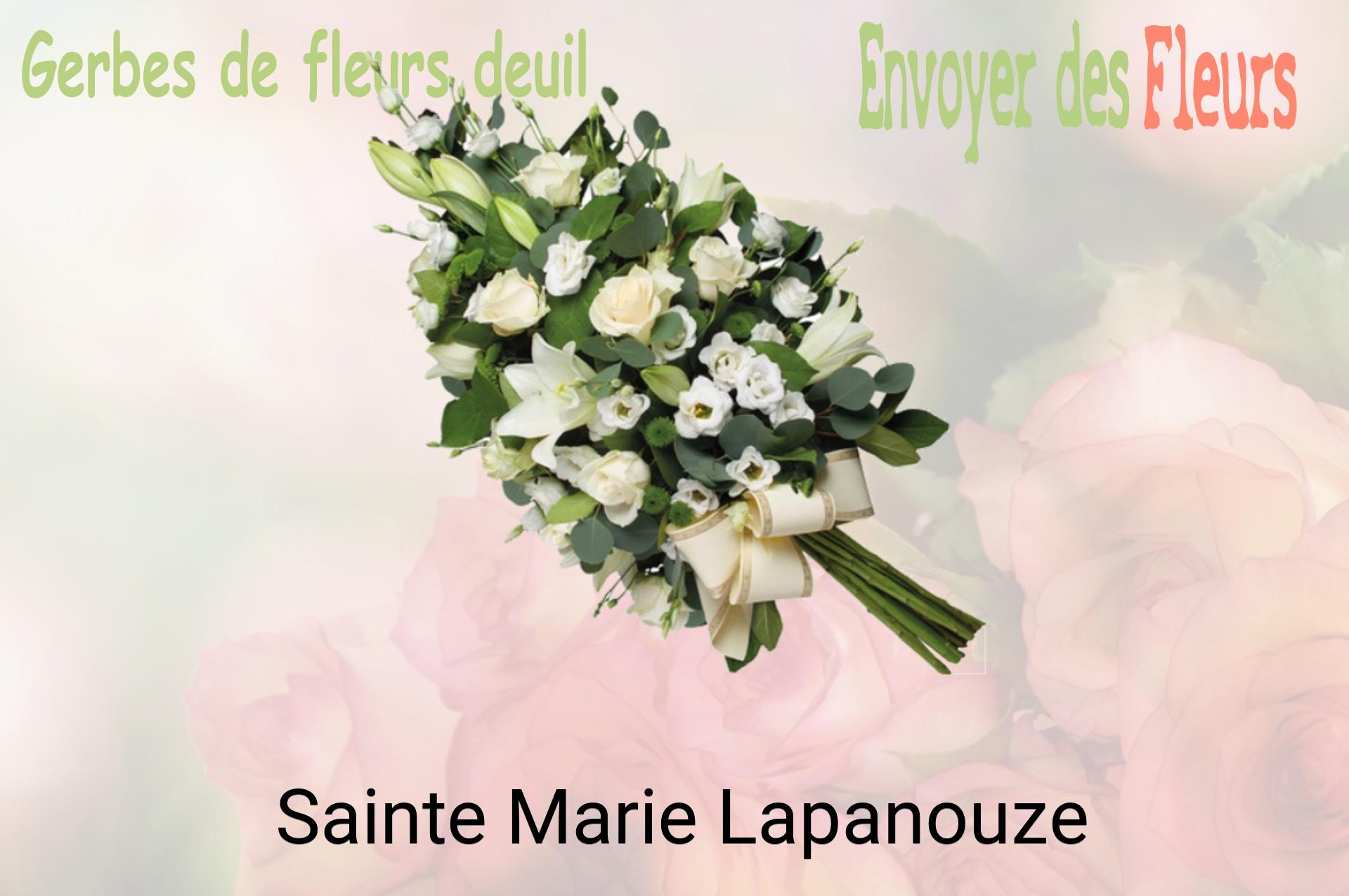 Gerbe de fleurs de deuil livrée à Sainte-Marie-Lapanouze